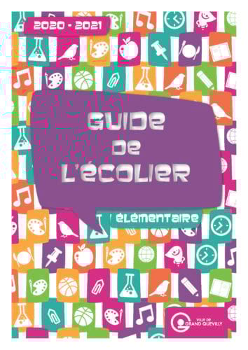 Couverture du guide de l'écolier élémentaire 2020-2021