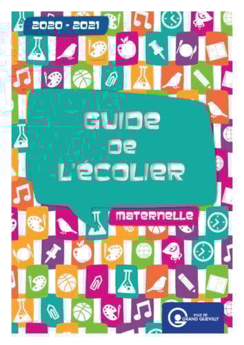 Couverture du guide de l'écolier maternelle 2020-2021